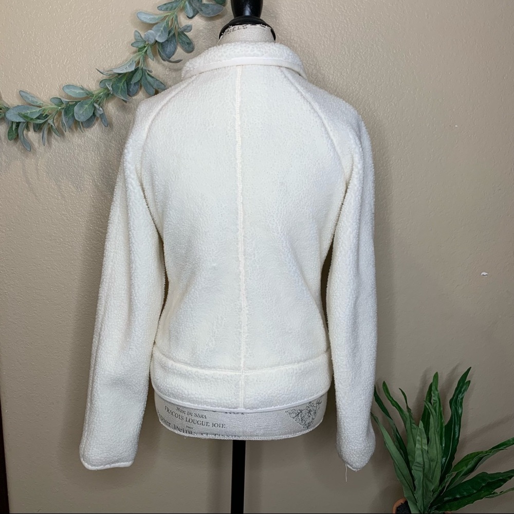 American Eagle ~ Sherpa Jacket Full Zip Nubby Ivory Size Medium - Picture 7 of 11